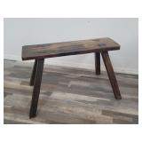 Antique western style walnut bench 39"w x 24"d x