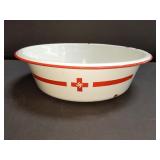 Antique German enamel medical basin marked B