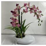 Ceramic vase with artificial flowers 11" x 19"