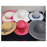 6 ladies sun hats