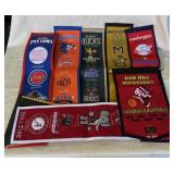 Large group of basketball pennants