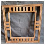 Vintage wooden frame / 35"h. x 35" w. / on floor.