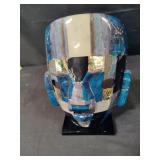 Mid century  abalone lapis lazuli Mayan head