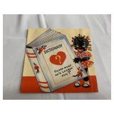 Black Americana Valentines Day card vintage (ps)