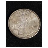 1998 American silver eagle dollar coin