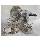 Lot of ornate white metal wear. Box lot.