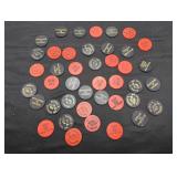 Collection of vintage drink tokens - mixed