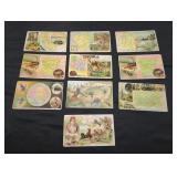 Collection of 10 antique Victorian Trade cards