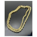Italian gold plated sterling silver chain necklace