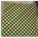 Vintage handmade crochet blanket 67" x 64"