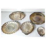 Group of silver plated serving dishes