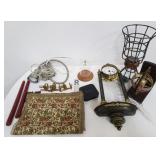 Box of miscellaneous Apple TV, napkin rings, etc.