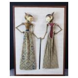 Wayang Golek style puppet wall plaque