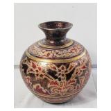 Handpainted pottery vase