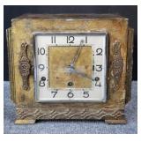 Wood deco mantle clock