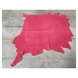 Red leather hide box lot