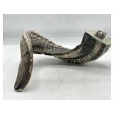 Vintage rams horn sterling silver topped lighter