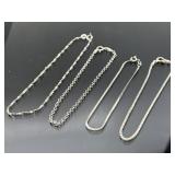 4 Italian sterling silver bracelets, 6.26g
