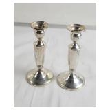 Towle sterling silver weighted base candle holders