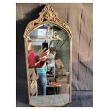 Antique carved wooden Art Deco mirror, Circa