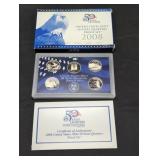 2008 US Mint Proof set coins in original box with
