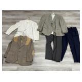 A group of suit coats