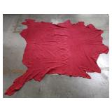 Red leather hide box lot