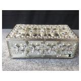 Rhinestone & mirror jewelry box
