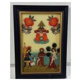 Vintage religious renewed painting on glass i