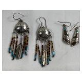 Pair of sterling earrings