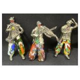 Group of signed vintage Sorini clown figurines