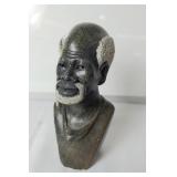 Vintage carved stone bust sculpture