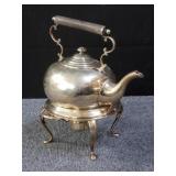 Silver plated Kettle on stand