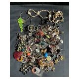 Group of costume jewelry box lot