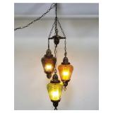 Vintage brass colored glass sealing lights in