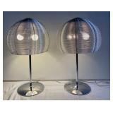 Modern chrome table lamps