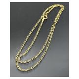 Italian gold plated sterling silver chain necklace
