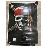 Johnny Depp autographed poster