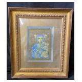 Framed religious print