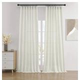 Linen Curtains 2 Panel Set,Light Filtering, I
