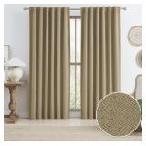Farmhouse Burlap Color Curtains for Living Room