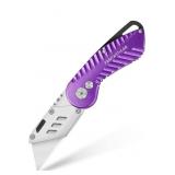 Purple Folding Utility Knife
