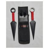2 Ninja Metal Kunai Throwing Knife for Cosplay