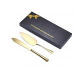 Gold Cake Cutting Set with Luxury Gift Box