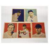 5 1949 Vintage Bowman baseball cards including