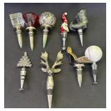 Group of 9 vintage bottle stoppers