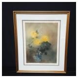 Pencil signed lithograph in frame