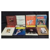 Group of vinyl records, Mozart, Beethoven, Bach,