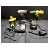 Box of drills De walt and Porter Cable with