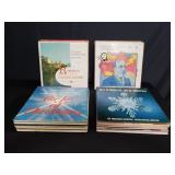 Box of vinyl records